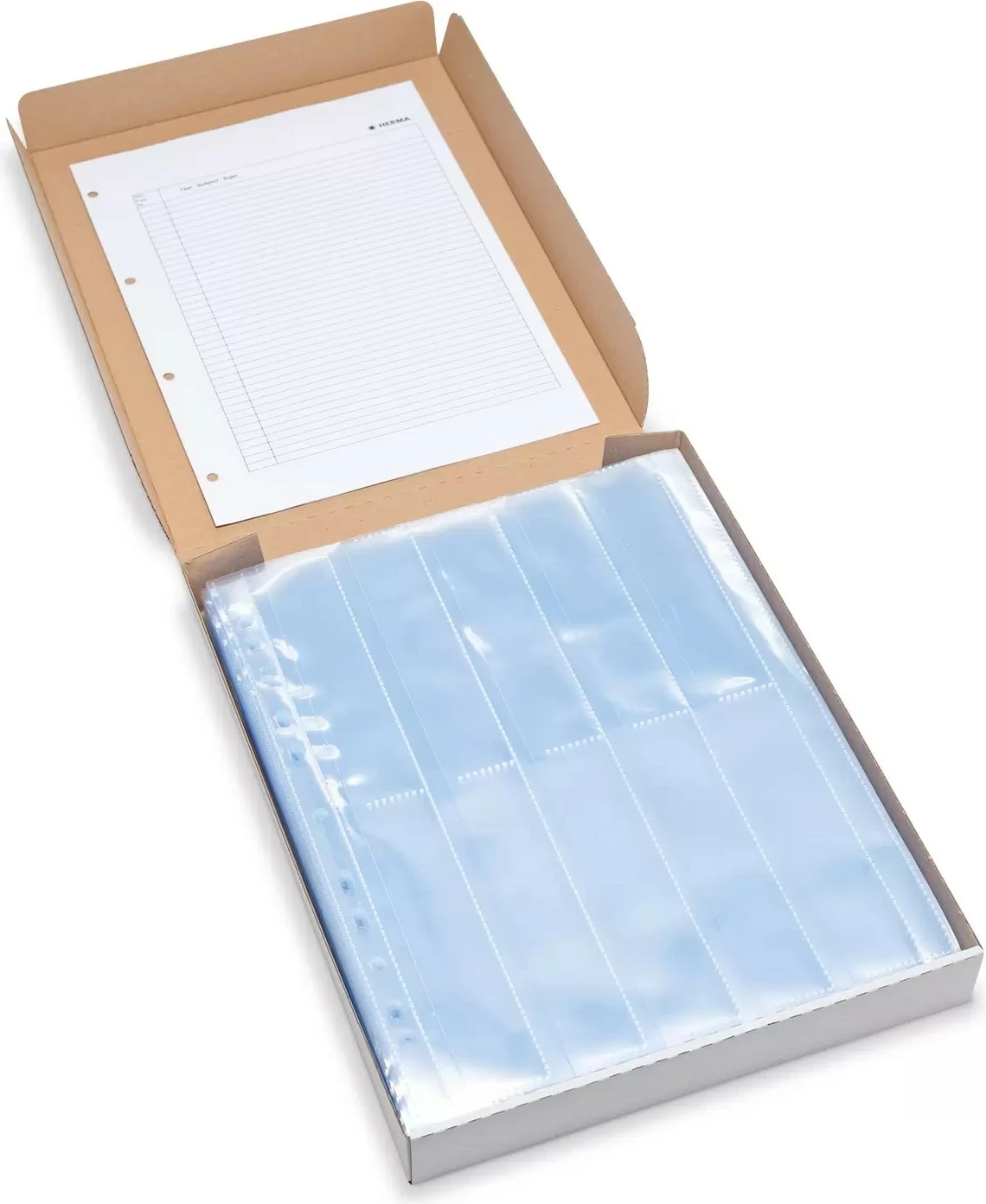 Fletë transparente për negativë HERMA, 100 copë, polipropilen, transparente