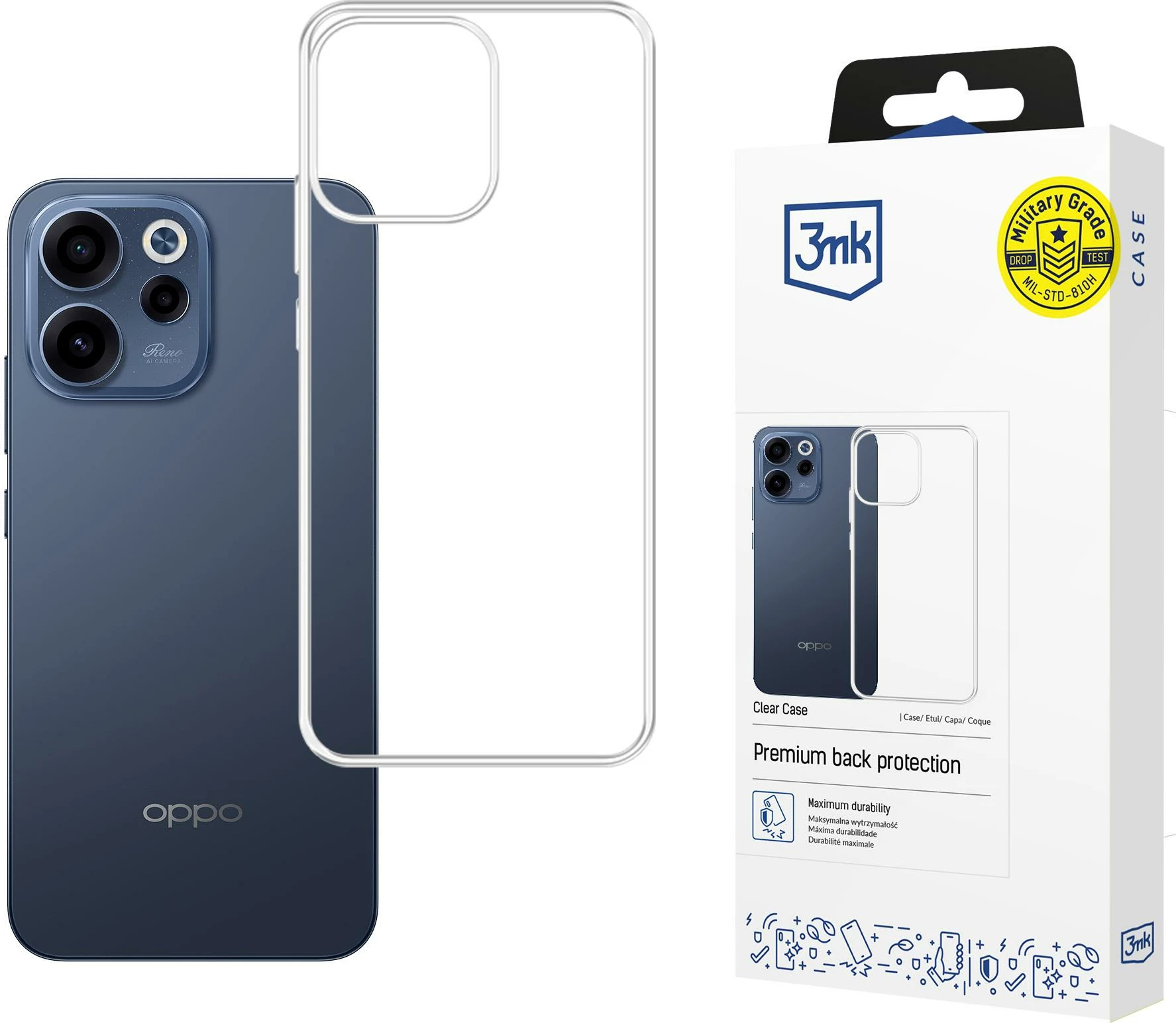 Mbështjellës 3mk Clear Case për Oppo Reno 15 F 5G / Reno 15 FS 5G (CPH2801), transparent