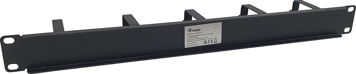 Panel menaxhimi kabllove Equip 19" 1U, 5 unaza, i zi