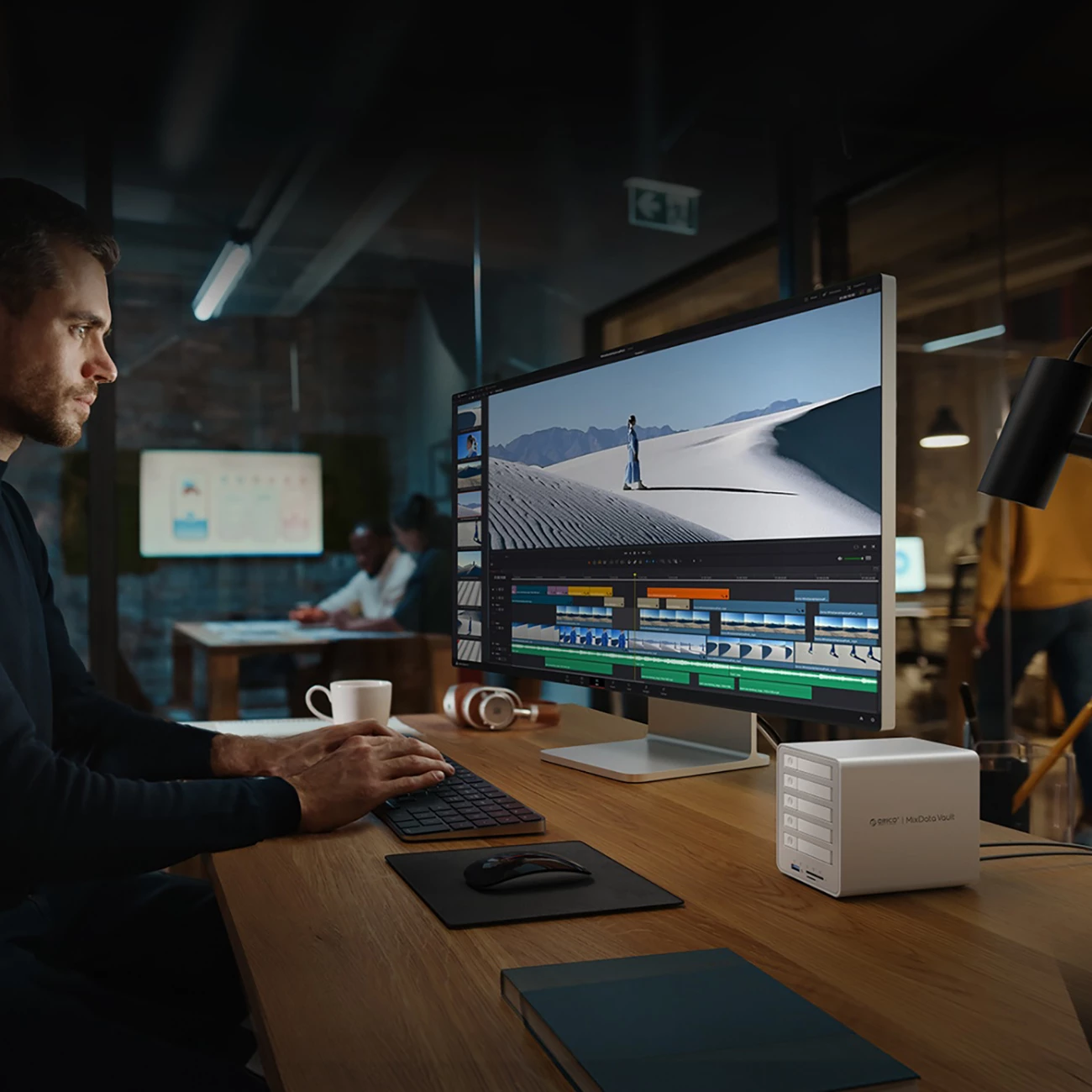 Enklavë ruajtjeje DAS Orico 8848RC3 4-slote 2.5" HDD/SSD USB-C 10 Gbps 32 TB 7 RAID bardhë