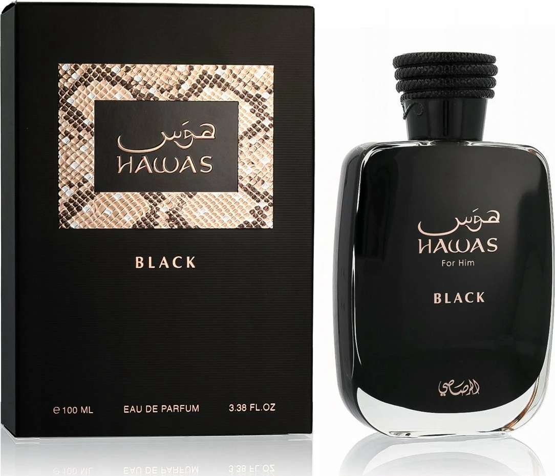 Eau de Parfum Rasasi Hawas Black 100 ml, i zi