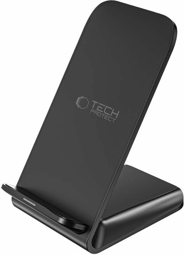 Karikues pa tela me stand, Tech-Protect QI15W-S2, 15W, USB-C, me kabllo USB-A/USB-C 50cm, zi
