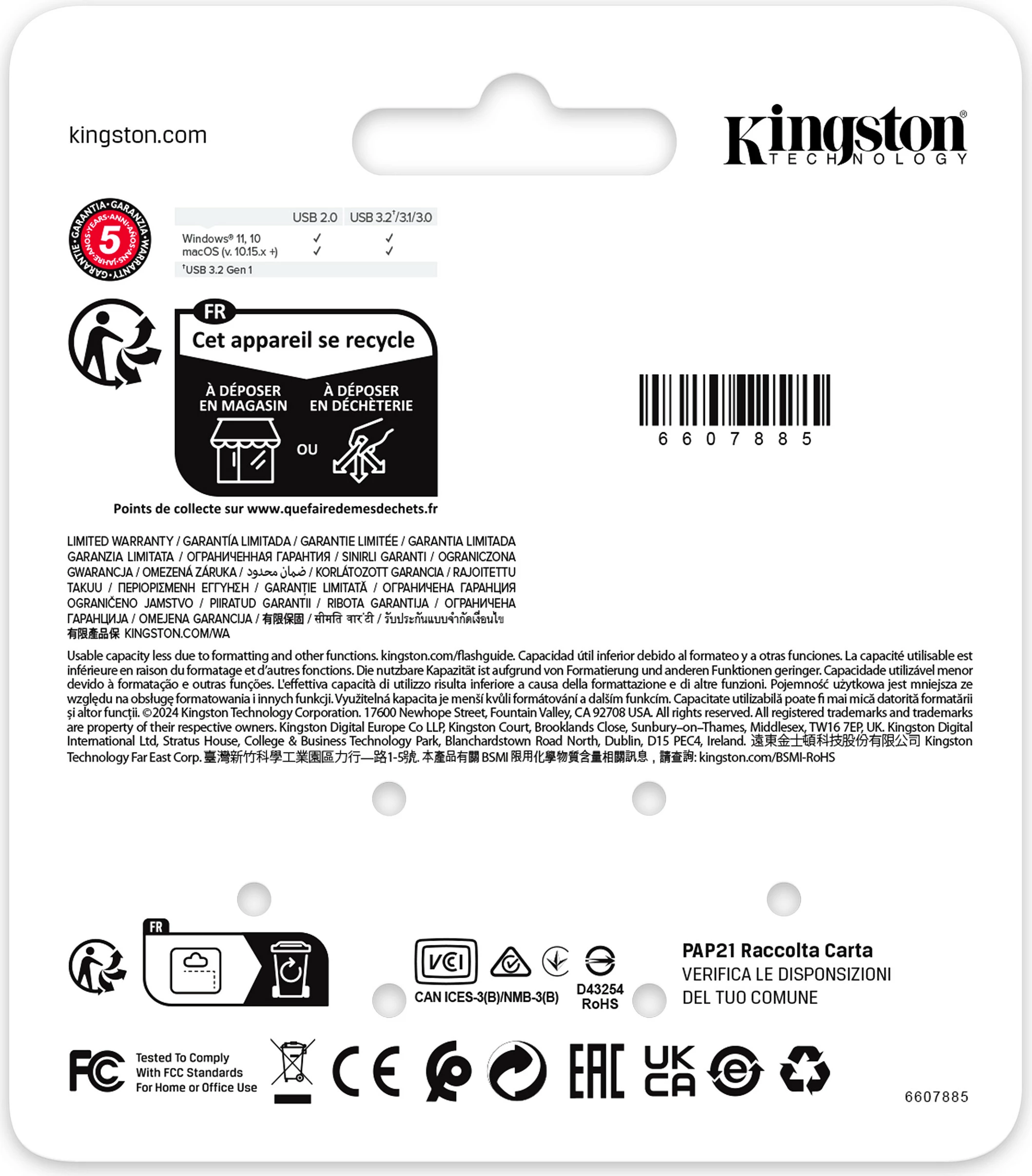 USB Kingston DataTraveler SE9 G3 64GB, USB 3.2, zi