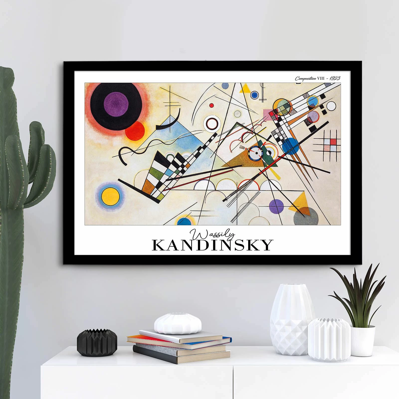 Pikturë dekorative me kornizë, Wallity, 4262SYHKANDINSKY-002, shumëngjyrëshe, 42x62cm