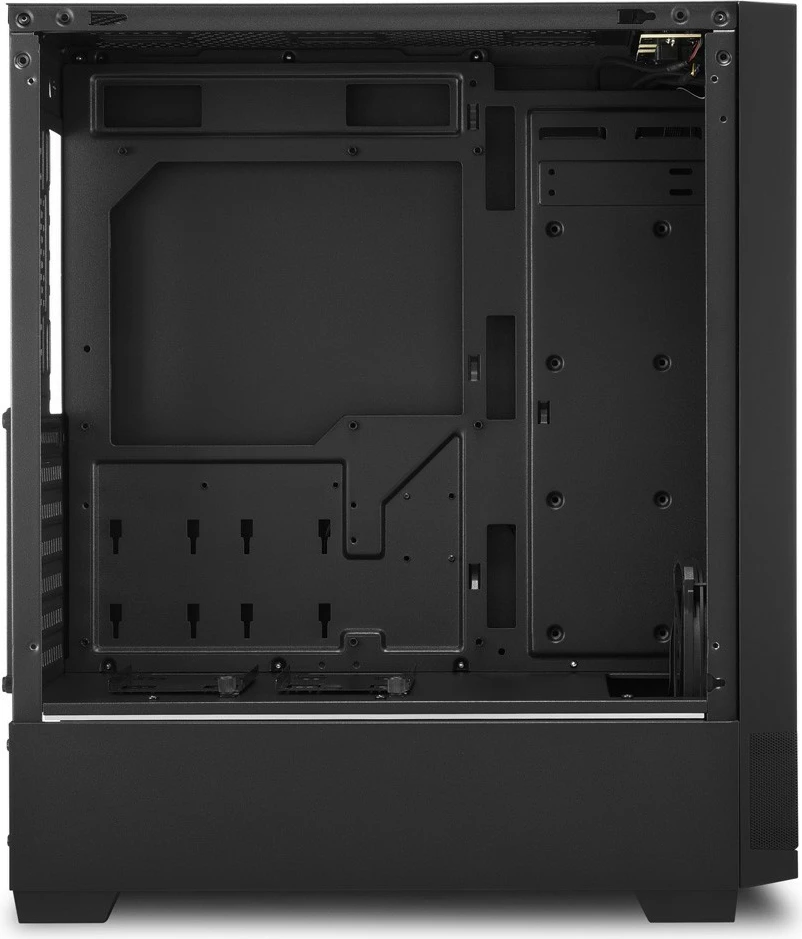 Kasë Sharkoon RGB FLOW, Midi Tower, ATX, micro ATX, Mini-ITX, i zi, RGB