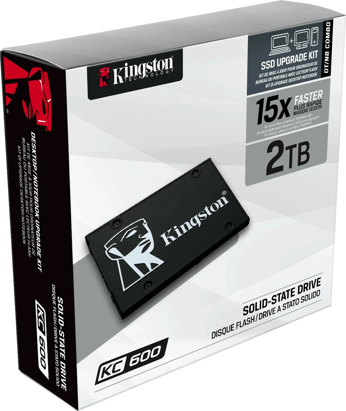 SSD Kingston KC600, 2.05 TB, 2.5", 550 MB/s, e zezë