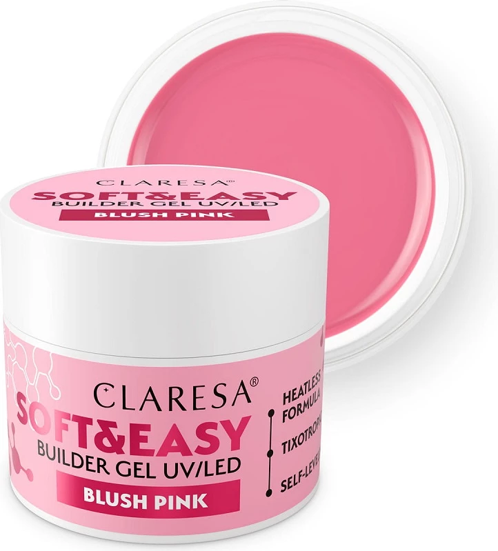 Xhel ndërtues për thonj Claresa Soft&Easy Blush Pink për femra 12g
