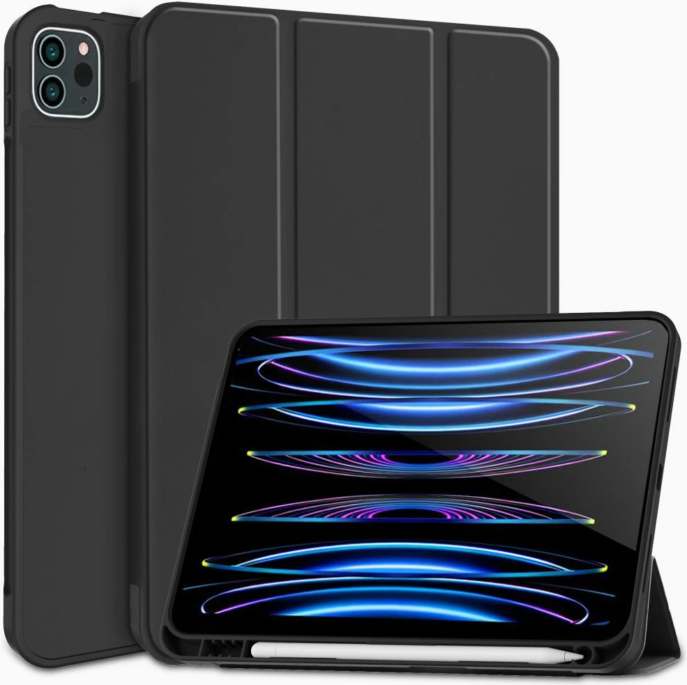 Mbështjellës tabletë Tech-Protect SC Pen Case për iPad Pro 11" 2020-2022, Silikon, i zi