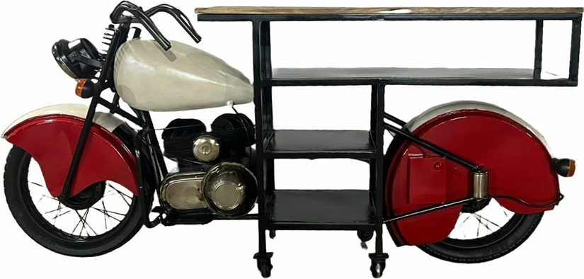 Konsol librash vintage, shumëngjyrëshe, 224x64x99