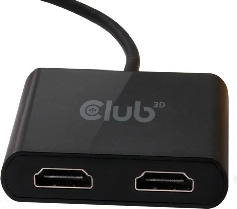 Adapter Club 3D USB-A 3.2 në HDMI 2.0, Dual Monitor, 4K60Hz, i zi