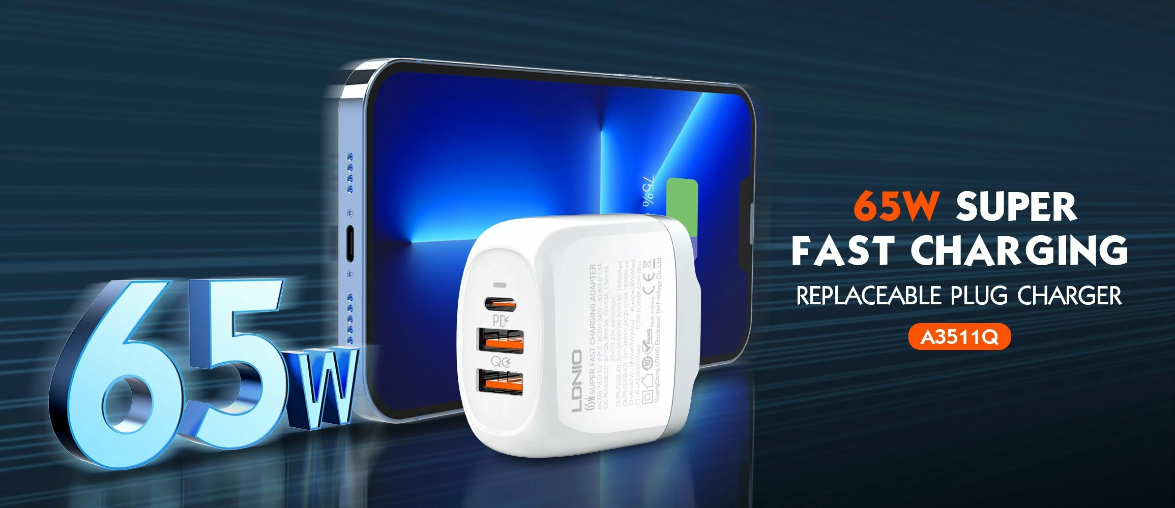 Karikues LDNIO A3511Q (Bardhë)