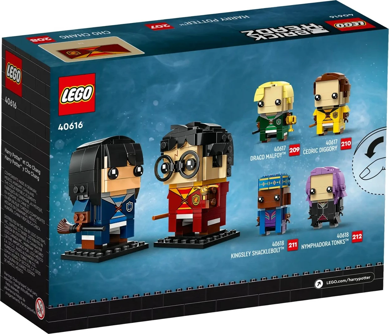 Set LEGO BrickHeadz Harry Potter 40616, Harry Potter dhe Cho Chang