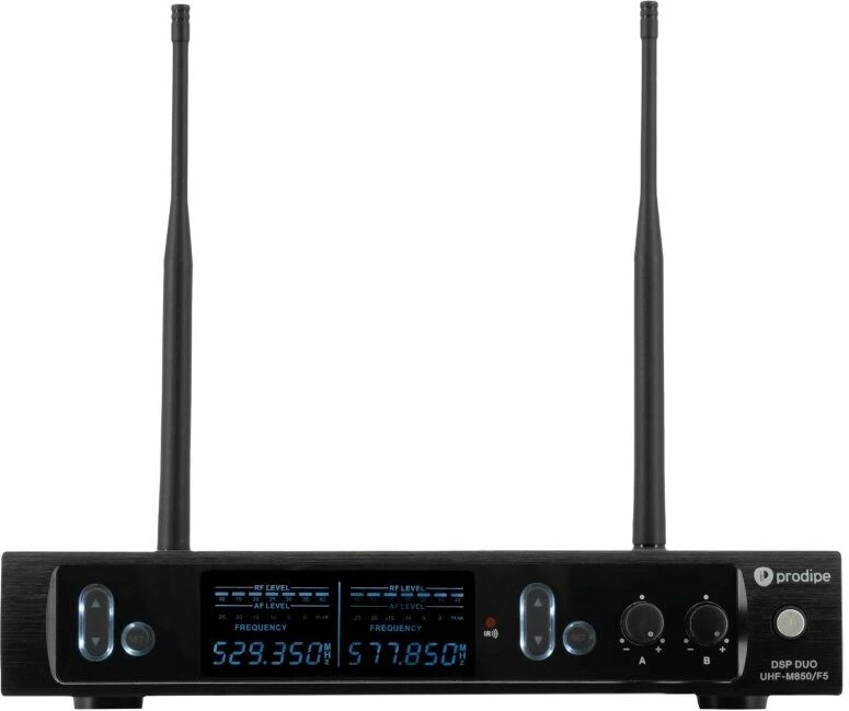 Sistem mikrofoni wireless PRODIPE M850 DSP DUO UHF F5, i zi, set 2 copë