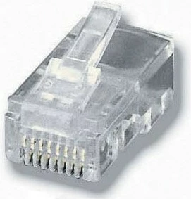 Modular plug EQUIP RJ-45 (8P8C), transparent, për kabllo të sheshtë