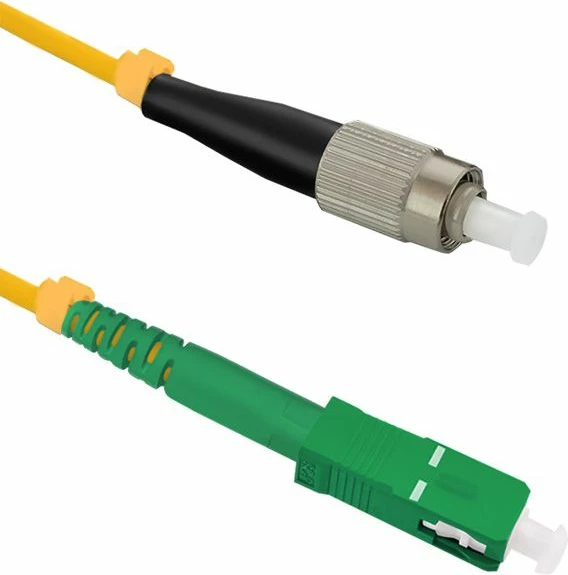Kabllo fibër optike patchcord Qoltec 54311 FC/UPC–SC/APC, simplex, SM 9/125 G652D, 5 m, LSZH, e verdhë