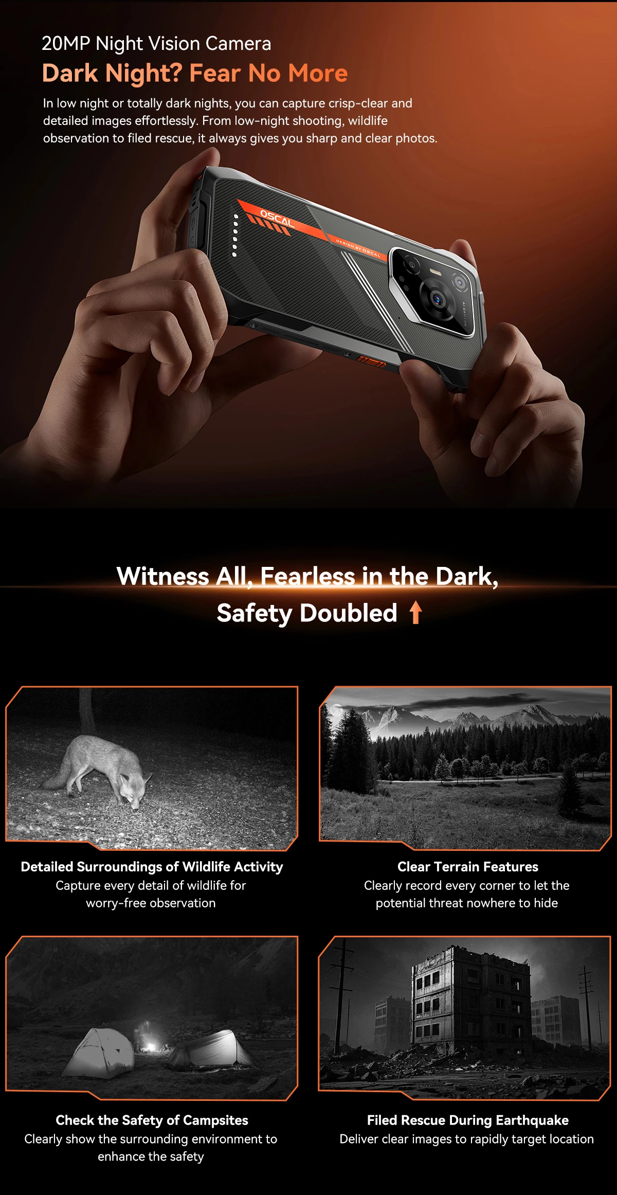 Celular Oscal Pilot 3 12GB/256GB 5G Rugged 7500mAh 6.78\" 120Hz, i zi