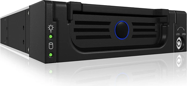 Kornizë hot-swap ICY BOX, 5.25" bay, për 1x HDD/SSD SATA/SAS 6 Gbit/s, e zezë