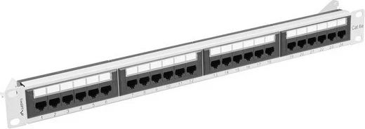 Patch panel LANBERG PPUA-1024-S, 24 port, kat. 6A, gri