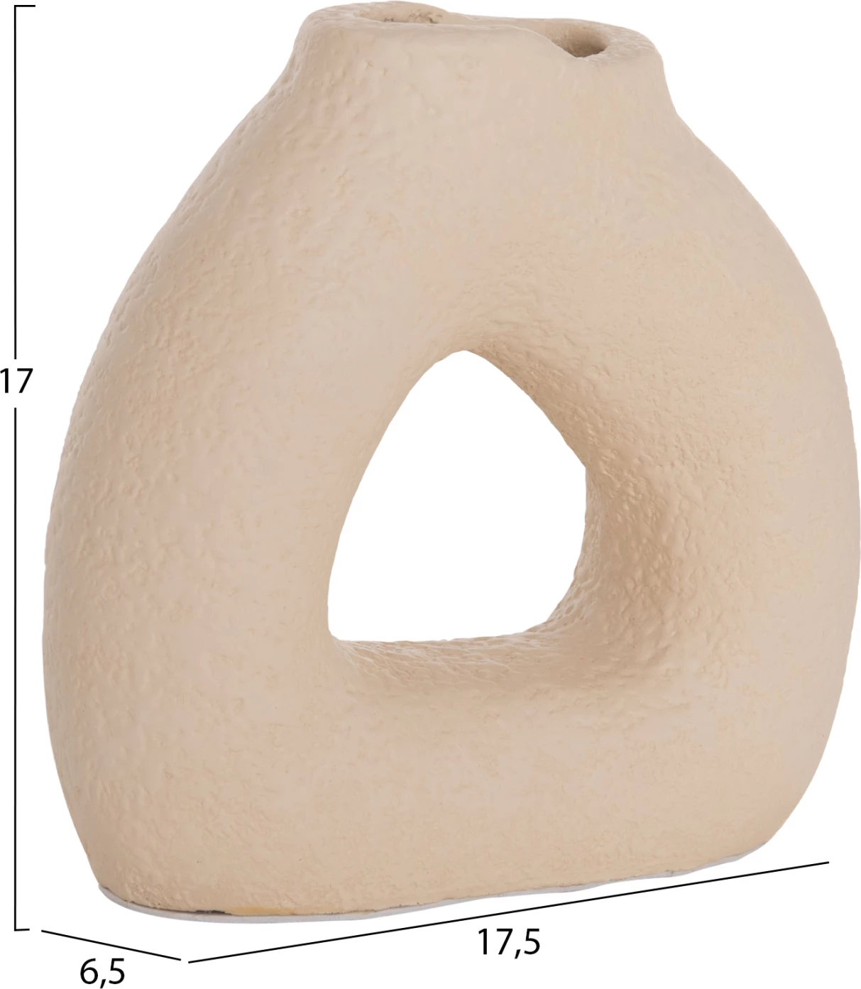 Vazo dekorative tavoline DECANT, terrakotë, ngjyrë e bardhë krem, FH4667.02S, 17.5x6.5x17cm