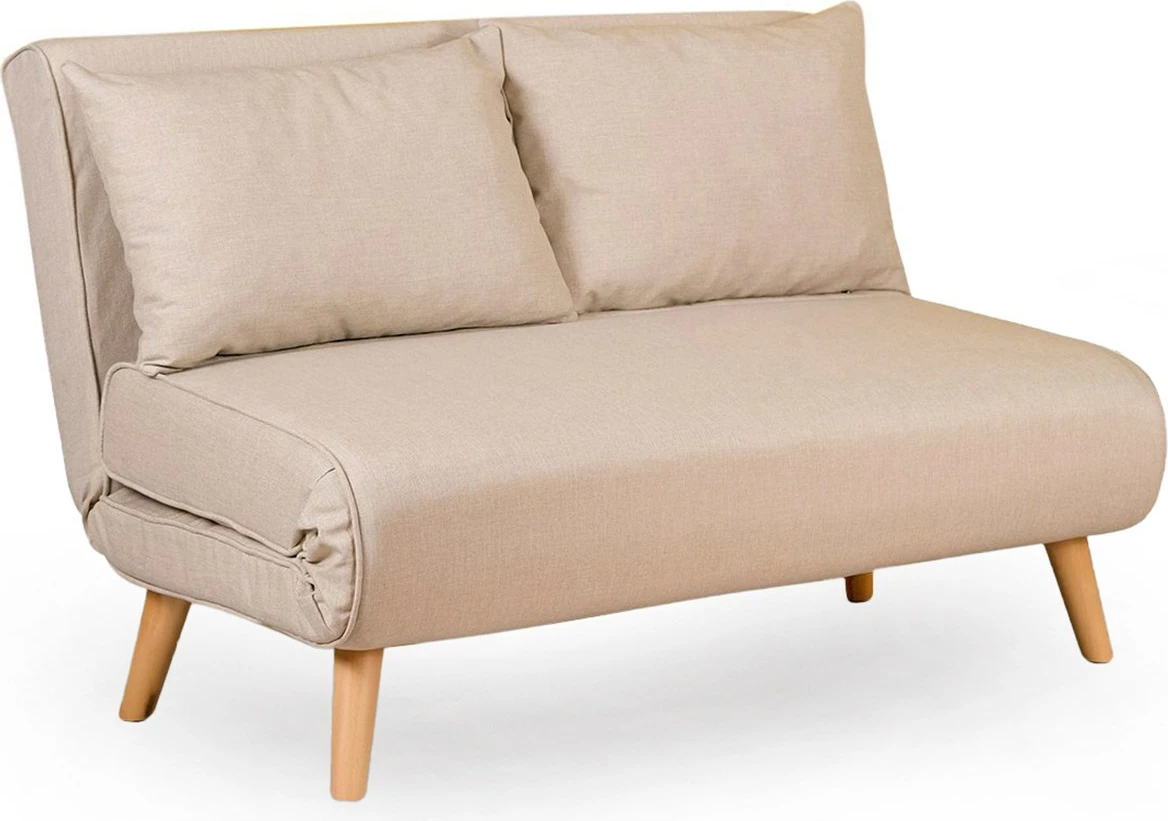 Divan-krevat dy ulëshe, ngjyrë krem, Folde 2-Seater