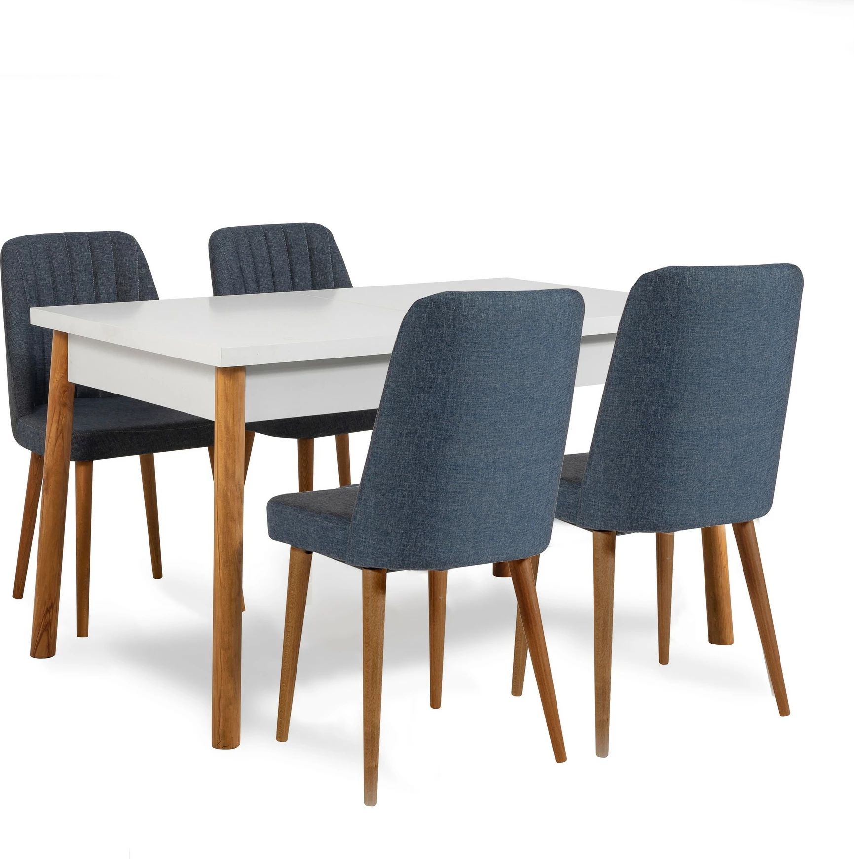 Tavolinë me karrige (6 copë), Skye Decor, Costa 1048 - 2 AB, ngjyrë Atlantic Pine & Navy Blue