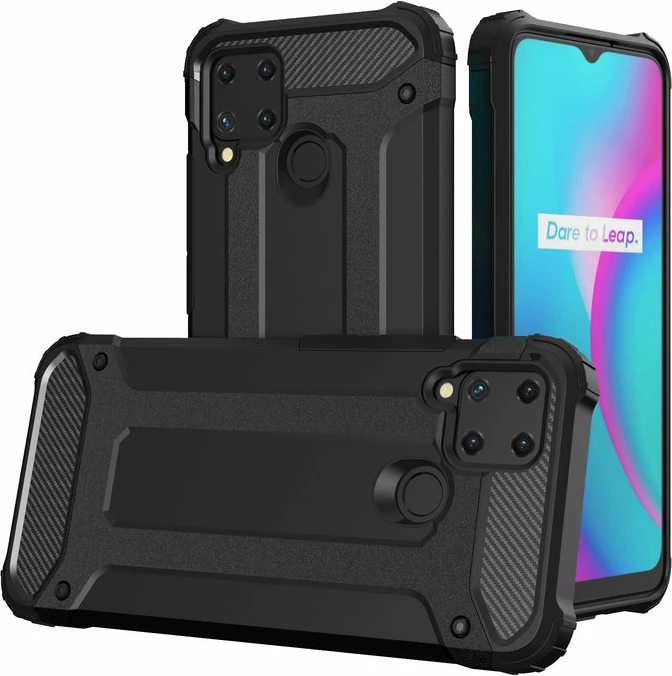 Mbështjellës Hybrid Armor Hurtel për Realme 10 5G / Realme 9i 5G, i zi