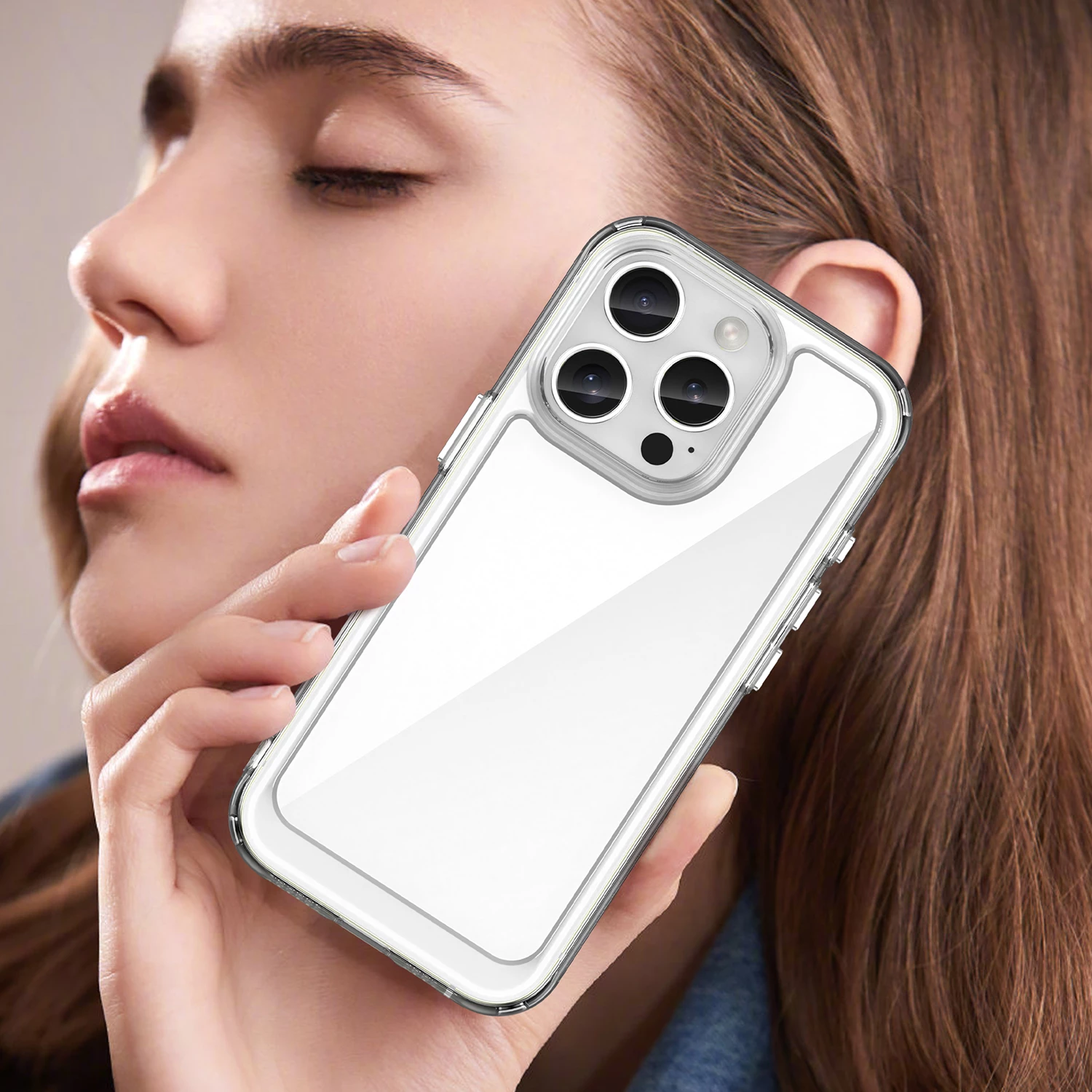 Mbështjellës Hurtel Outer Space Case për iPhone 16e, transparent