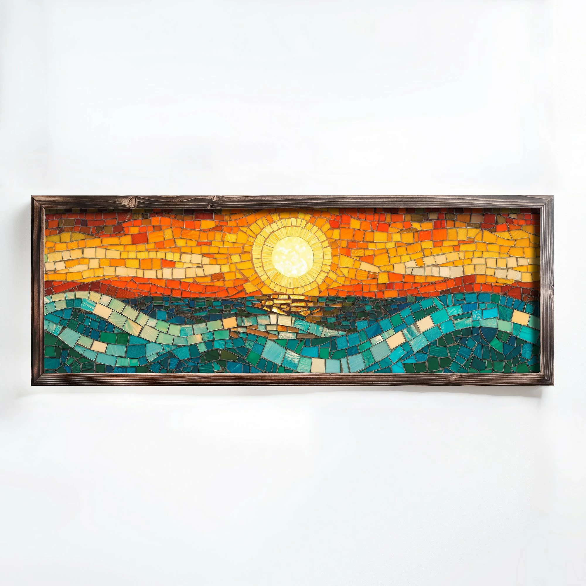 Pikturë dekorative me kornizë, MDF, shumëngjyrëshe, Wallity, EMR018, 40x120x3.5cm