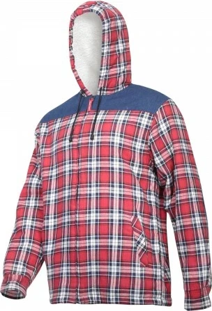 Xhaketë LAHTI PRO L4180702, flanel e izoluar me kapuç, madhësia M, kuqe-blu