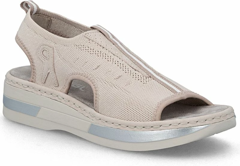 Sandale platforme femra Rieker V59B5-31, rozë