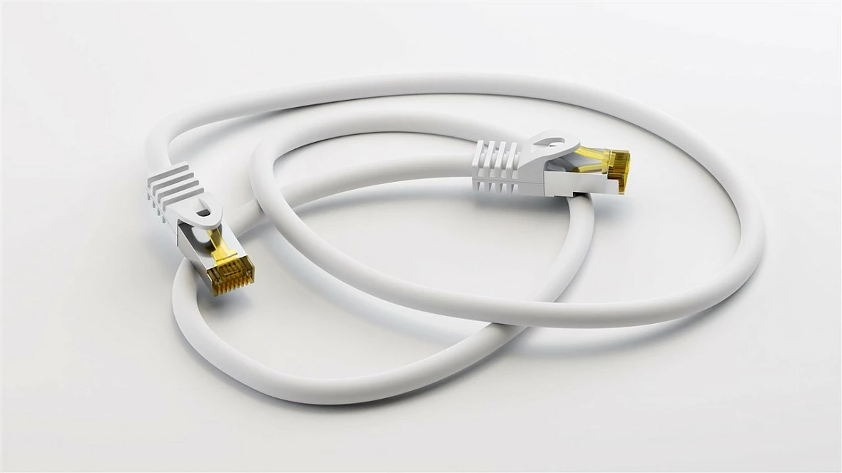 Kabllo rrjeti Goobay RJ45 Patch CAT 6A S/FTP 0.25 m, LSZH, e bardhë