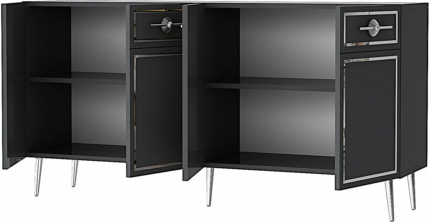 Konsol Skye Decor, Belly KB150, antracit, argjend