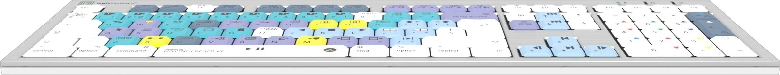 Tastierë Logickeyboard LKB-RESC-CWMU-UK, full-size, me kabllo, USB, QWERTY, argjend