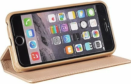 Mbështjellës flip magnetik HAVANA për Samsung Galaxy A12/A125, me vend për kartelë, Gold