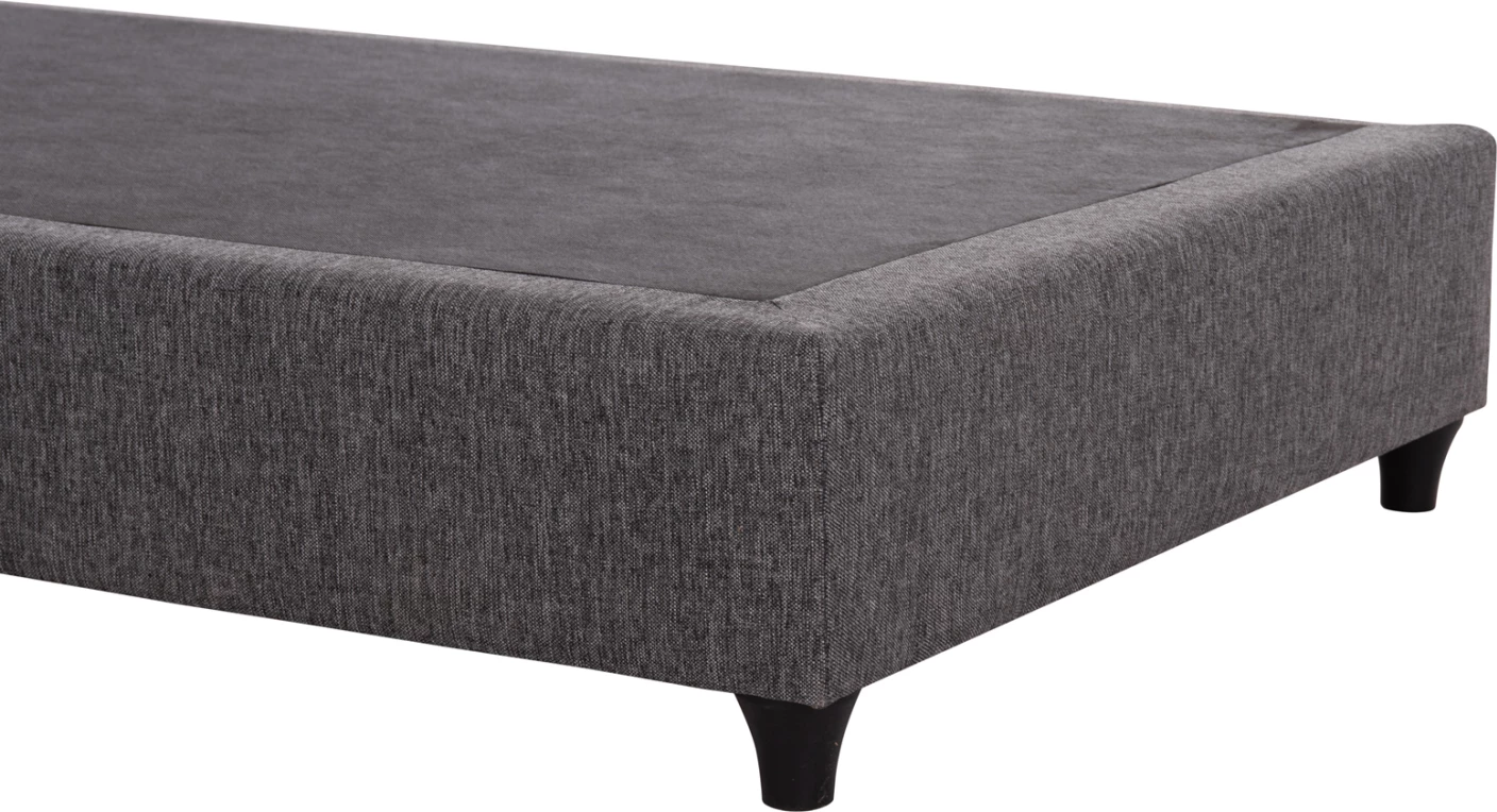 Shtrat njësh SIGGY, stof gri, pa hapësirë magazinimi, për dyshek 90x200cm