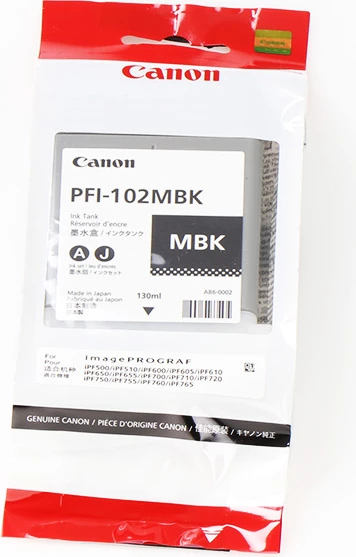 Bojë printeri Canon PFI-102MBK 130 ml, 0894B001, matte black