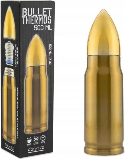 Termus FROSTER Bullet Brass 500 ml, Ngjyrë çeliku