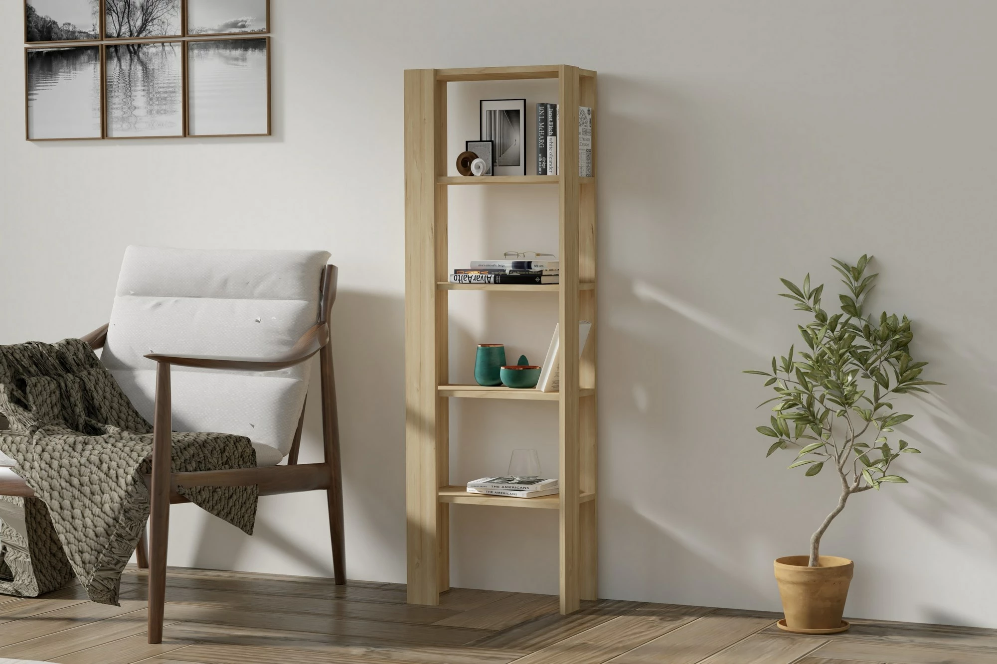 Raft librash Hanah Home, Pucon, ngjyrë lisi