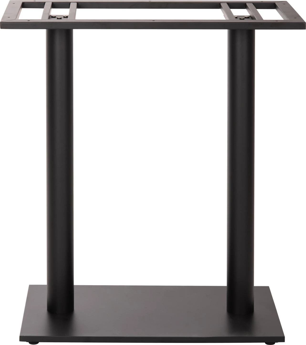 Bazë tavoline për bar, lartësi mesatare, metal i zi mat, 2-shtylla, 40x80x90 cm