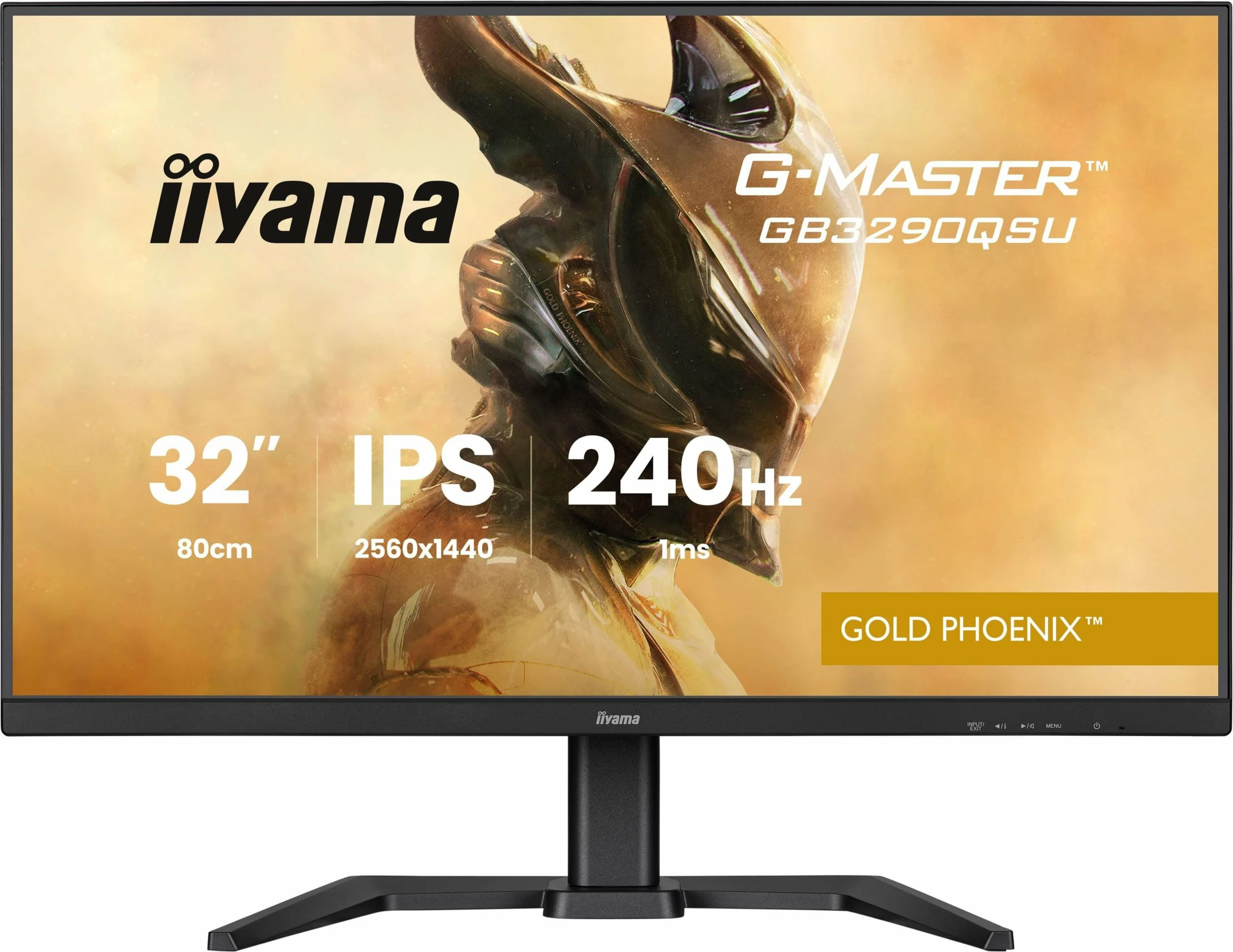 Monitor gaming iiyama G-Master GB3290QSU-B1 Gold Phoenix 31.5\" IPS QHD 240Hz 1ms FreeSync Premium, zi