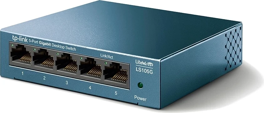 Switch TP-Link LS105G, 5x porte LAN, i kaltër 