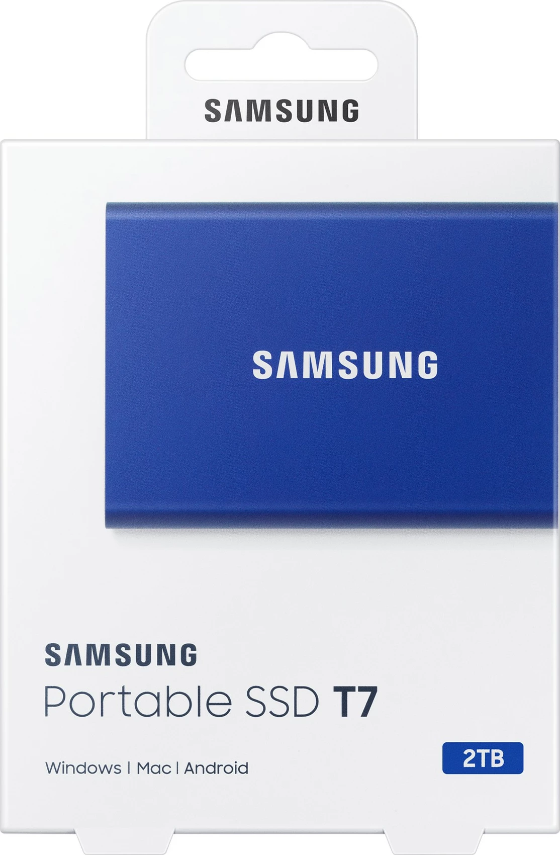 SSD portabël Samsung T7, 2 TB, USB Type-C, 3.2 Gen 2, Blu
