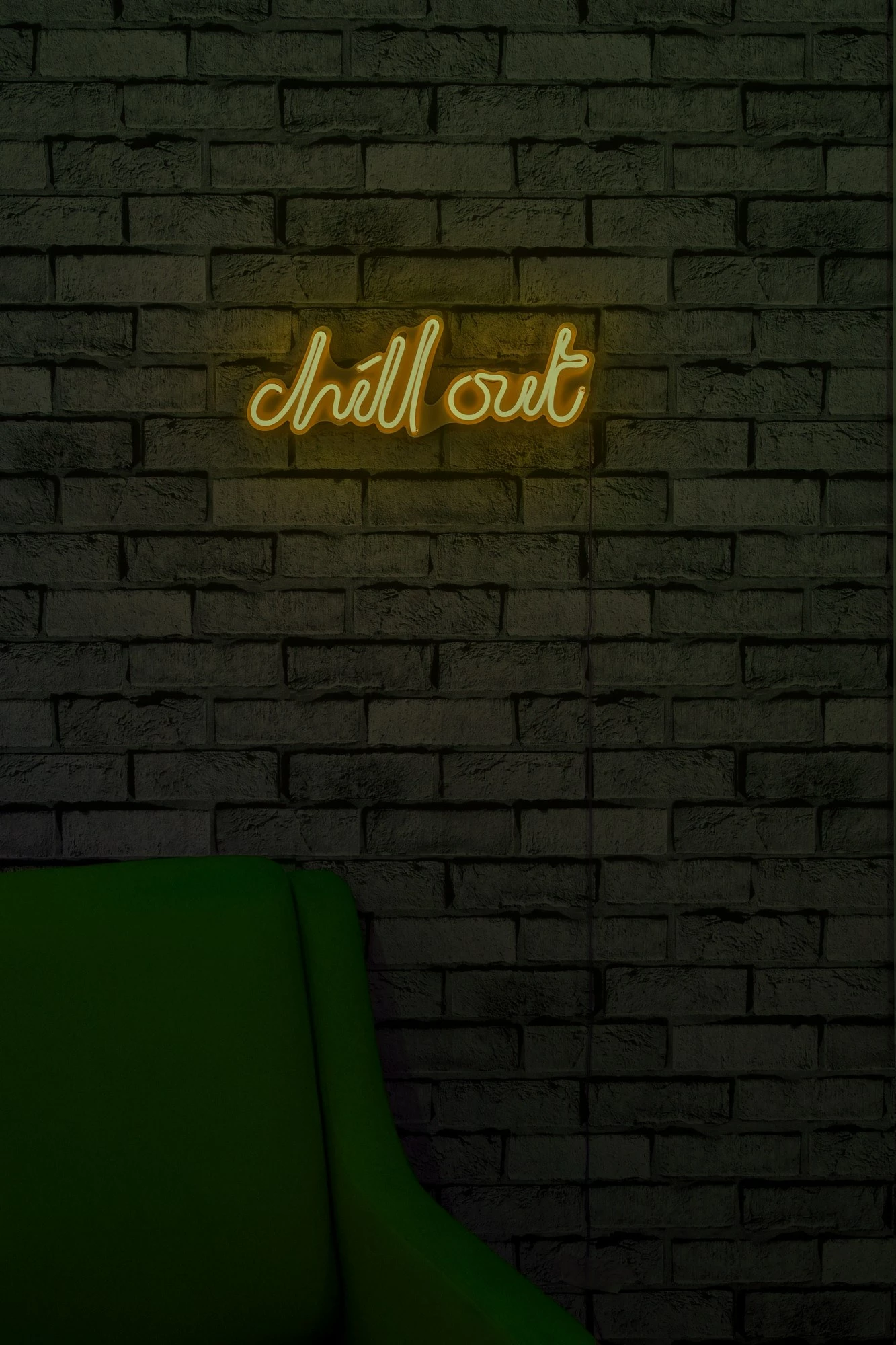 Dekor dritash LED plastike, Chill Out, ngjyrë e verdhë - 4