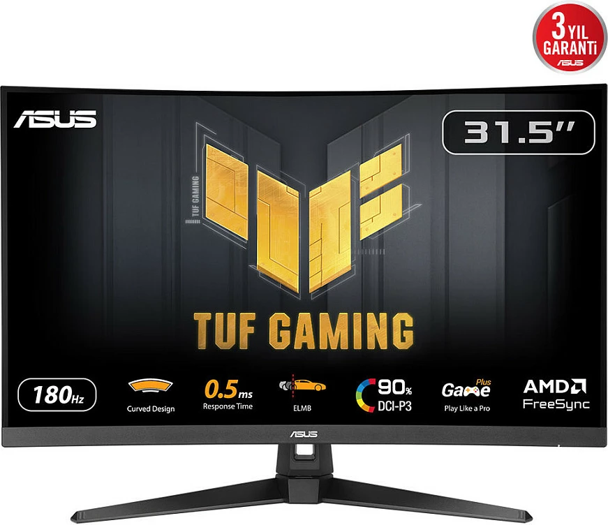 Monitor gaming ASUS TUF VG32WQ3B, 31.5", 2560 x 1440, Quad HD, LED, 1 ms, i zi