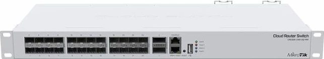 Switch Mikrotik CRS326-24S+2Q+RM, 24x 10G SFP+, 2x 40G QSFP+, dual PSU, rack 1U, gri
