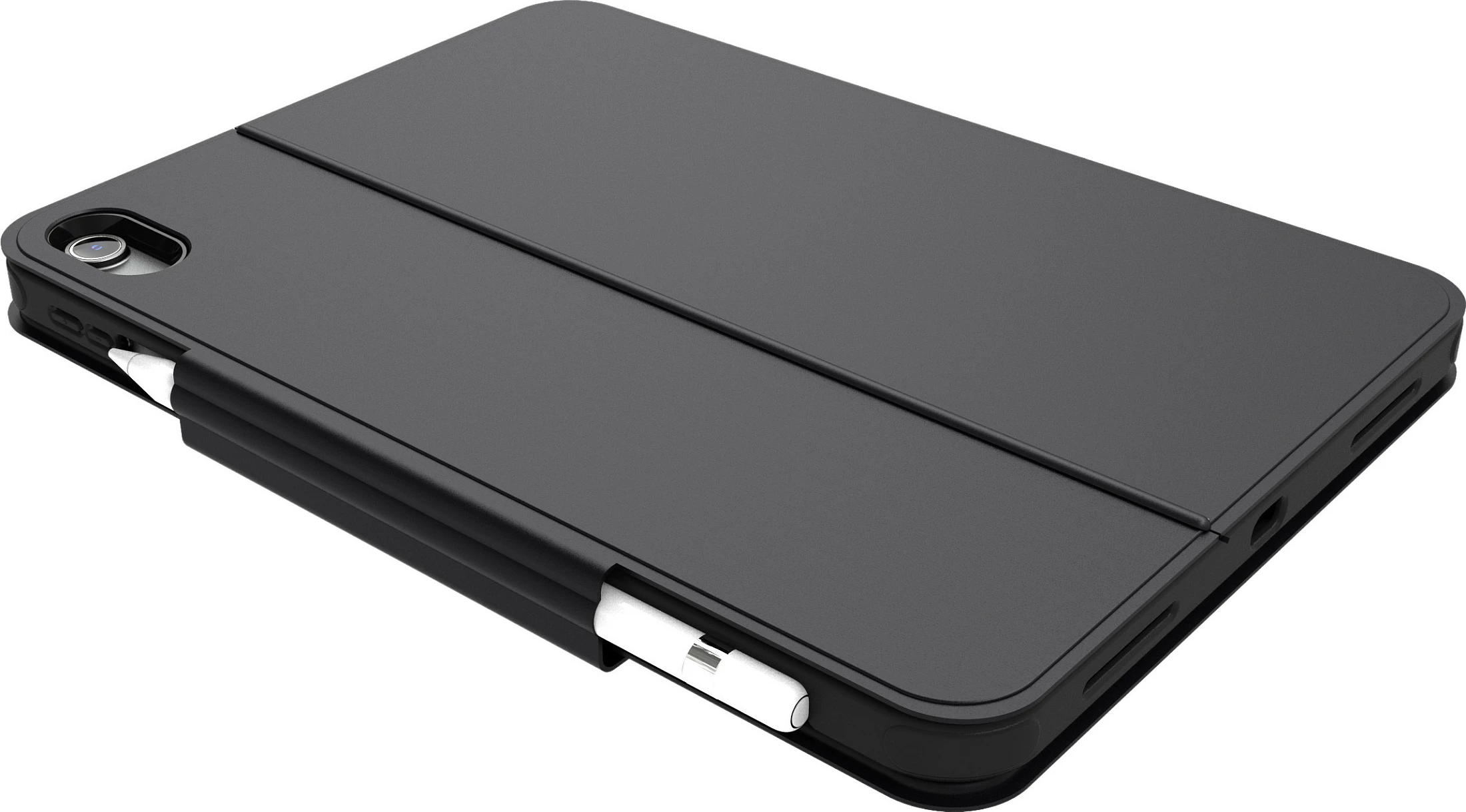 Mbështjellës me tastierë DEQSTER Smart Combo Touch për iPad 10.9" (Gjenerata 10), Apple Smart Connector, QWERTZ, i zi
