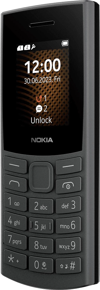 Celular me tasta Nokia 105 TA-1691 (2024) 2nd Gen, Dual SIM 4G, ekran 1.8", bateri 1450 mAh, USB-C, i zi