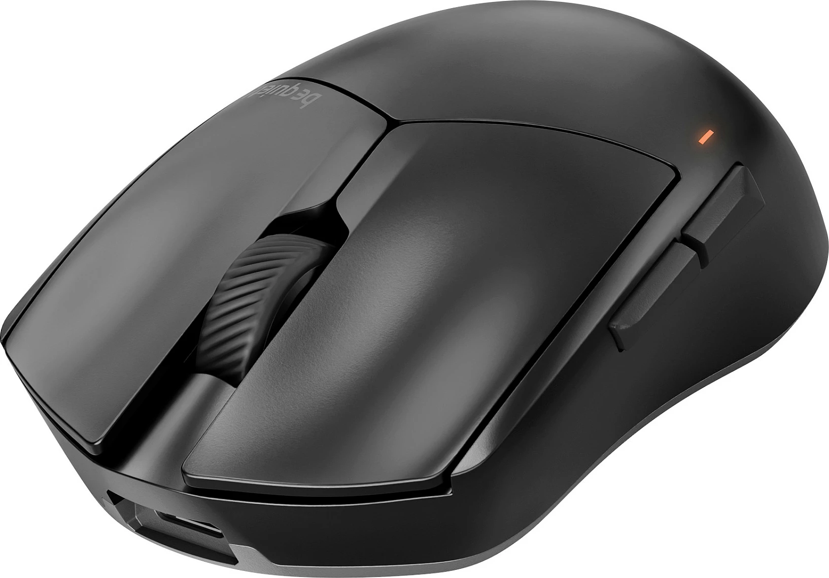 Maus be quiet! Dark Perk Sym, wireless + USB-C, 32000 DPI, për dorë të djathtë, i zi