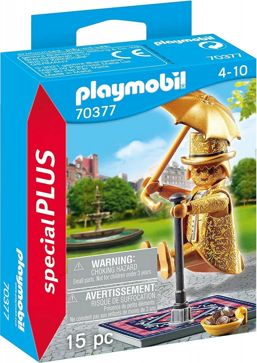 Figurë lodër Playmobil Special Plus 70377 artist rruge, e artë
