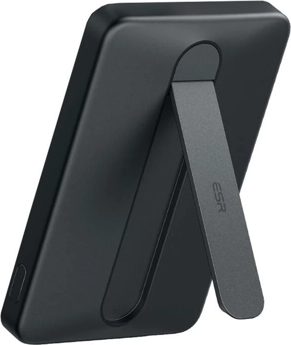 Powerbank ESR Qi2 MagSlim 5000 mAh me mbajtëse, e zezë 5